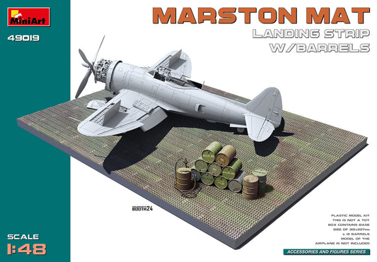 MiniArt 1/48 Marston Mat Landing Strip w/Barrels