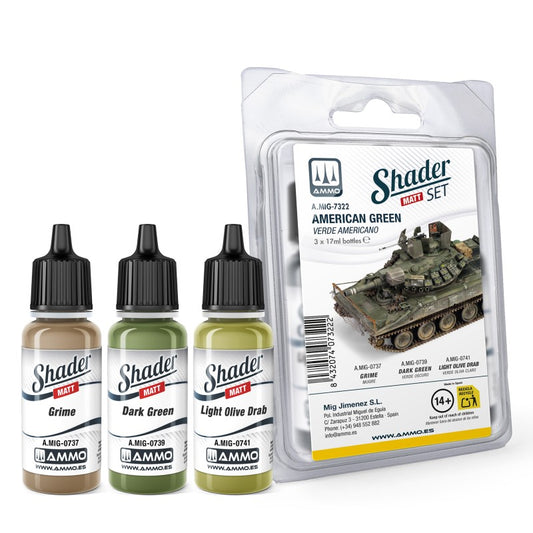 AMMO American Green Matt Shader Set 7322