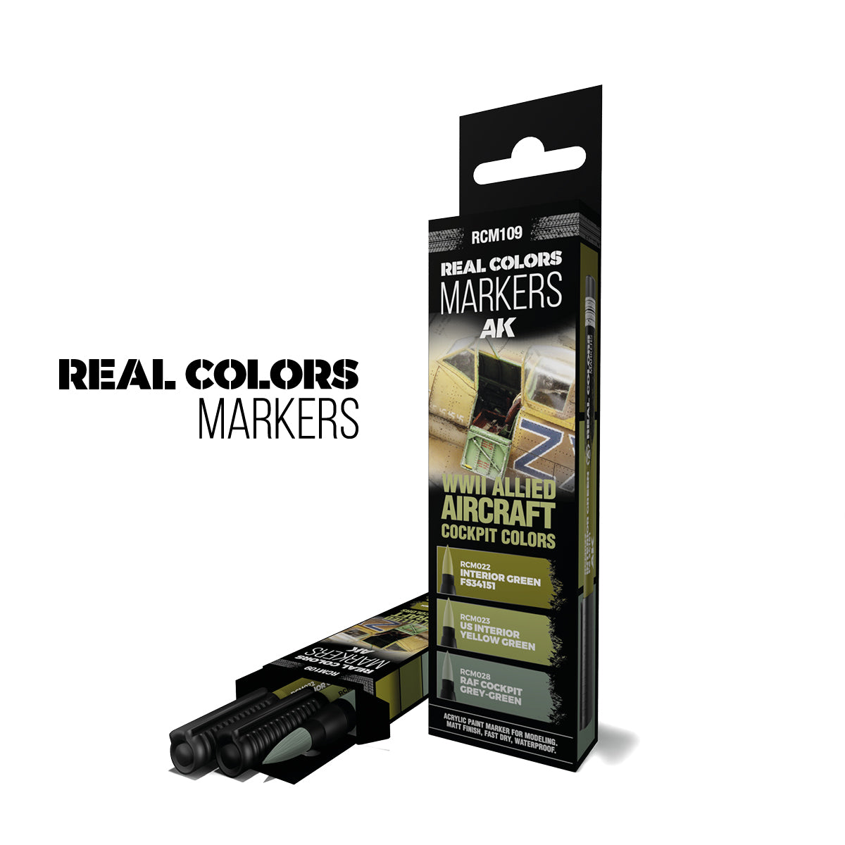 AK Interactive Real Markers WWII Allied Aircraft Cockpit Colors - RCM109