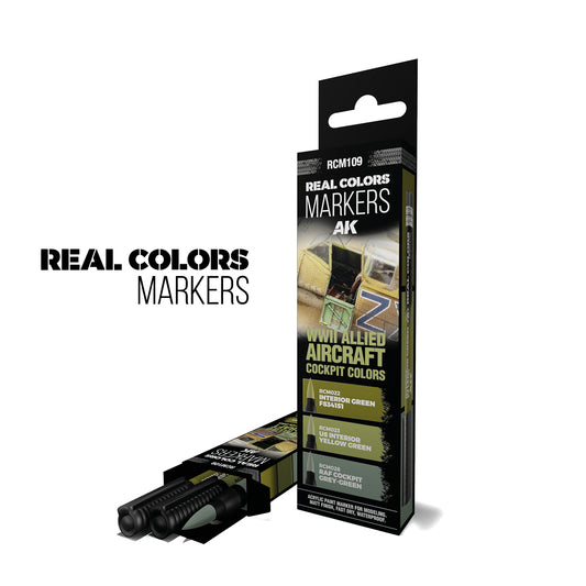 AK Interactive Real Markers WWII Allied Aircraft Cockpit Colors - RCM109
