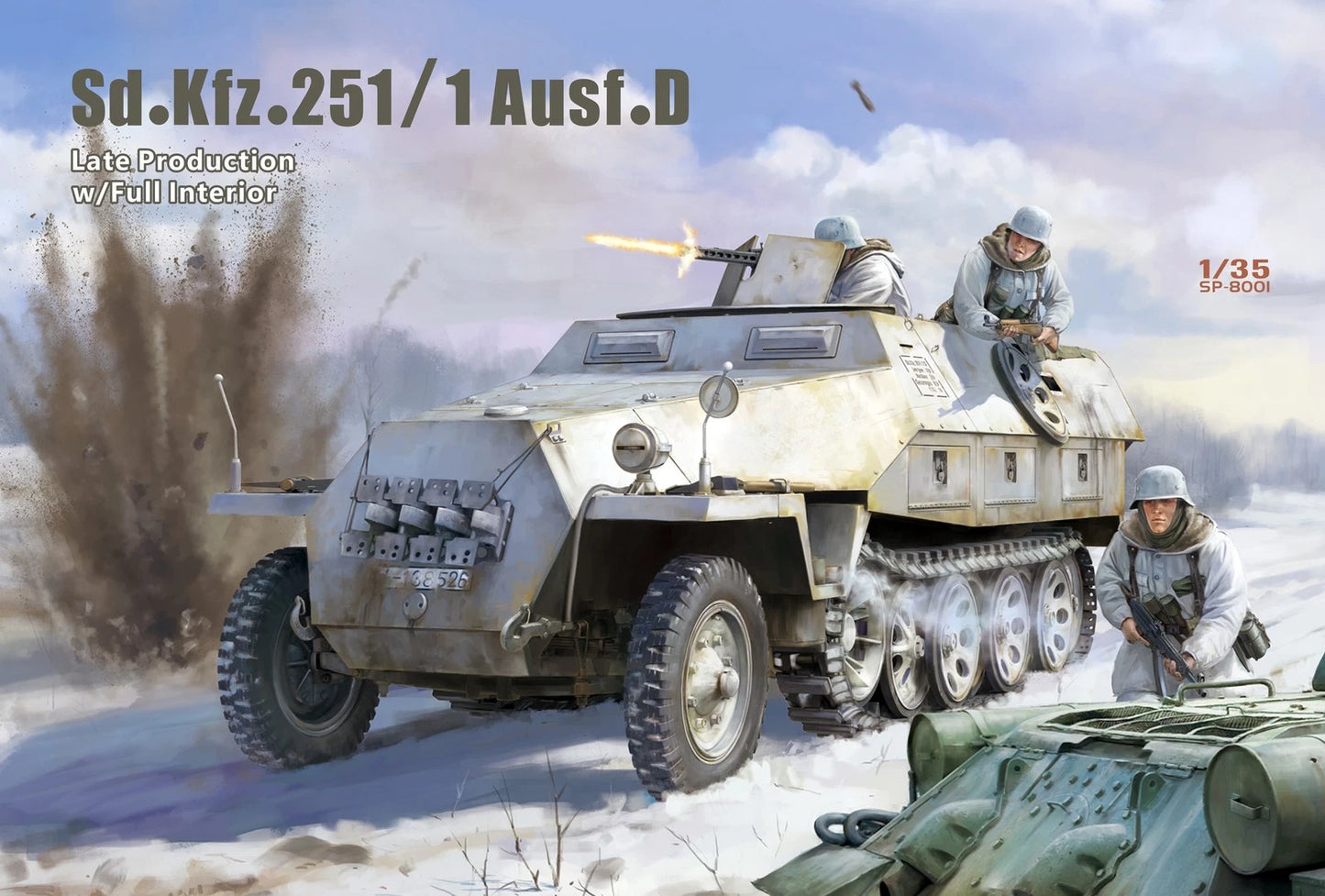 Snowman Model 1:35 Sd.Kfz.251/1 Ausf.D Late with Full Interior - SP-8001