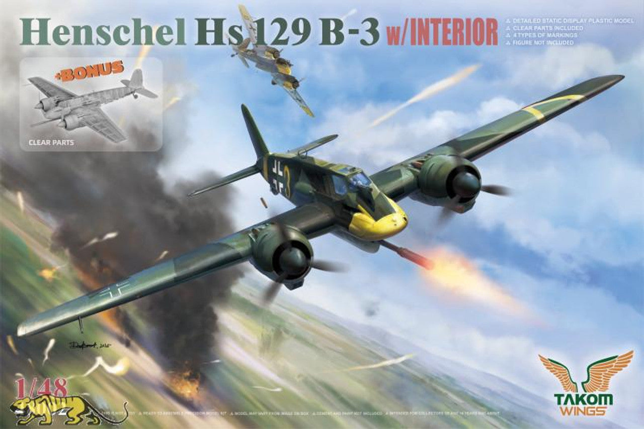 Takom Wings 1/48  Henschel Hs129 B-3 w/Interior