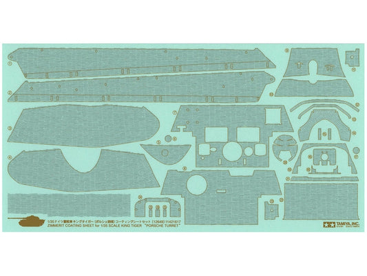 Tamiya 1/35 Zimmerit Coating Sheet King Tiger Porsche Turret
