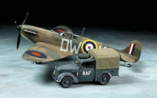 Tamiya 1/48 Supermarine Spitfire Mk.I W/Light Utility Car 10Hp Set
