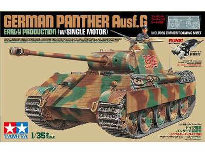 Tamiya 1/35 German Panther Ausf.G Early Prod. W/Single Motor