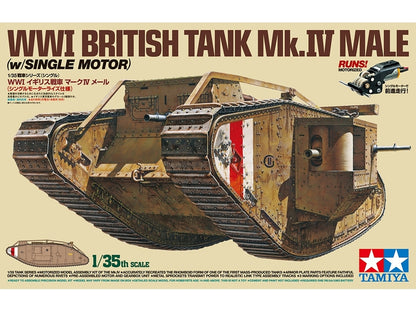 Tamiya 1/35 Wwi British Tank Mk.Iv Male W/Single Motor/British Figures