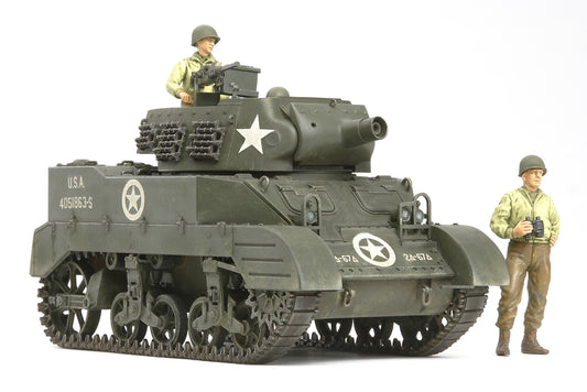 Tamiya 1/35 Us Howitzer Motor Carriage M8 "Awaiting Orders" W/3 Figures