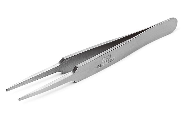 Tamiya Hg Straight Tweezers Round Tip