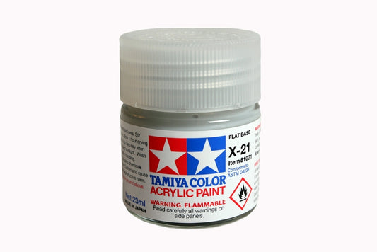 Tamiya Acrylic X-21 Flat Base 23Ml Bottle