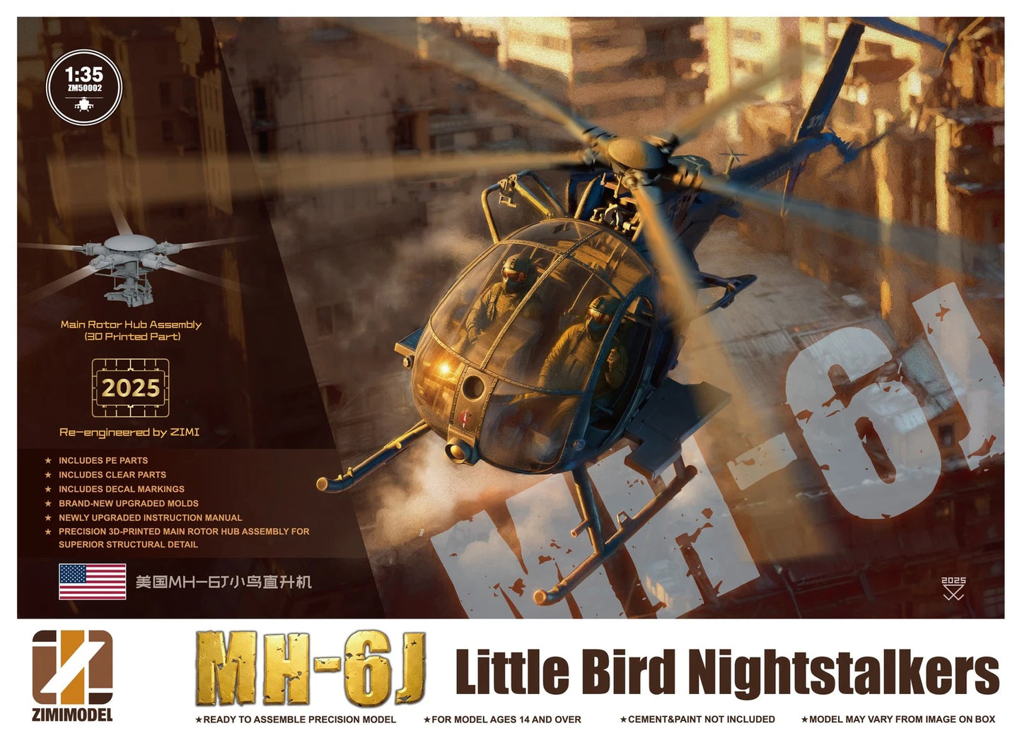 ZIMIMODEL 1/35 MH-6J Little Bird Nightstalkers - 50002