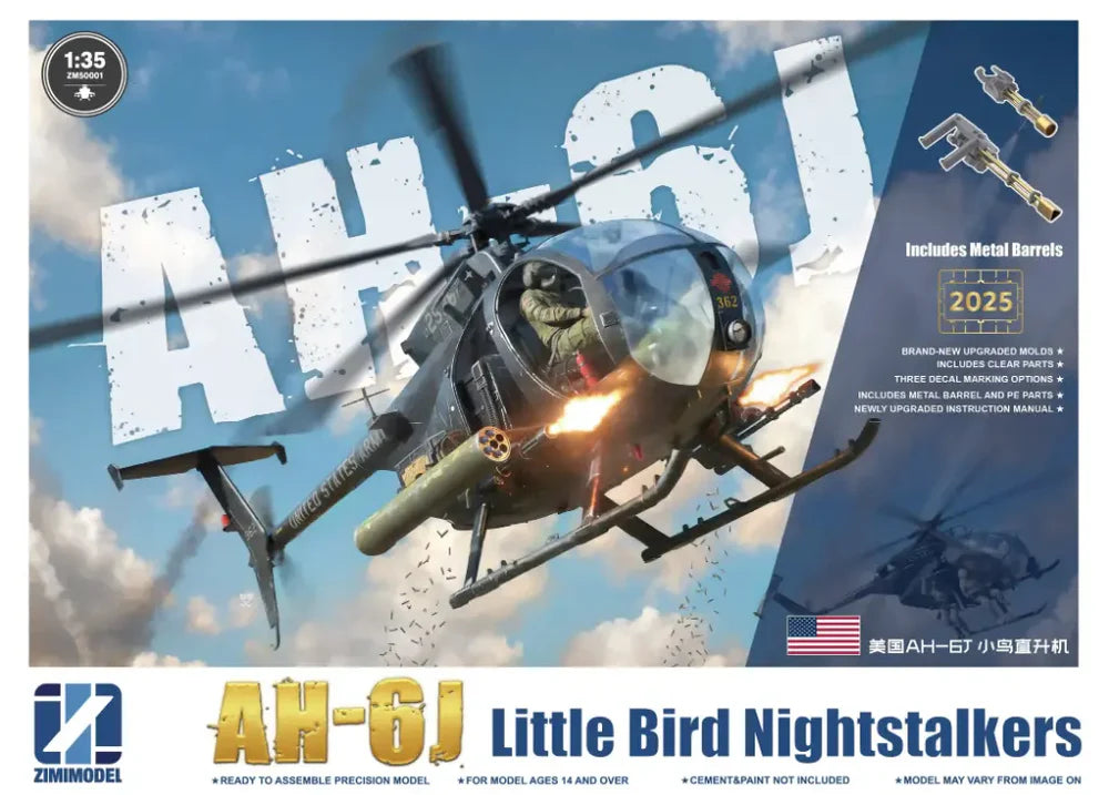 ZIMIMODEL 1/35 AH-6J Little Bird Nightstalkers - 50001