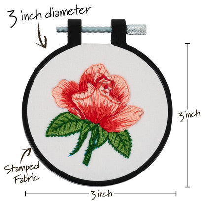 Bucilla® Stamped Embroidery Kit - Blooming Rose 3"