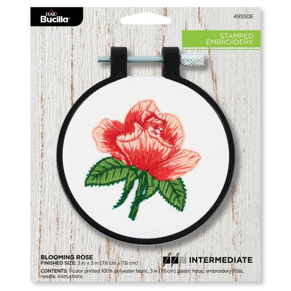 Bucilla® Stamped Embroidery Kit - Blooming Rose 3"