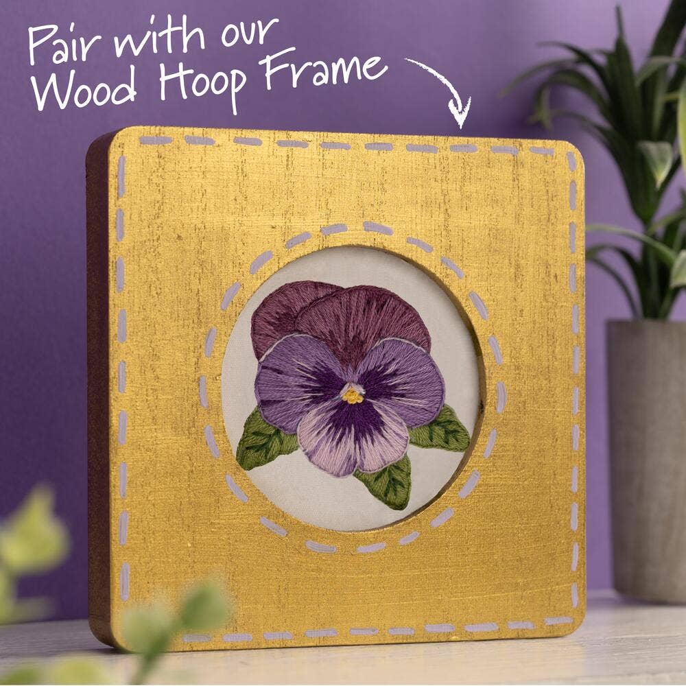 Bucilla® Stamped Embroidery Kit - Pretty Pansy 3"