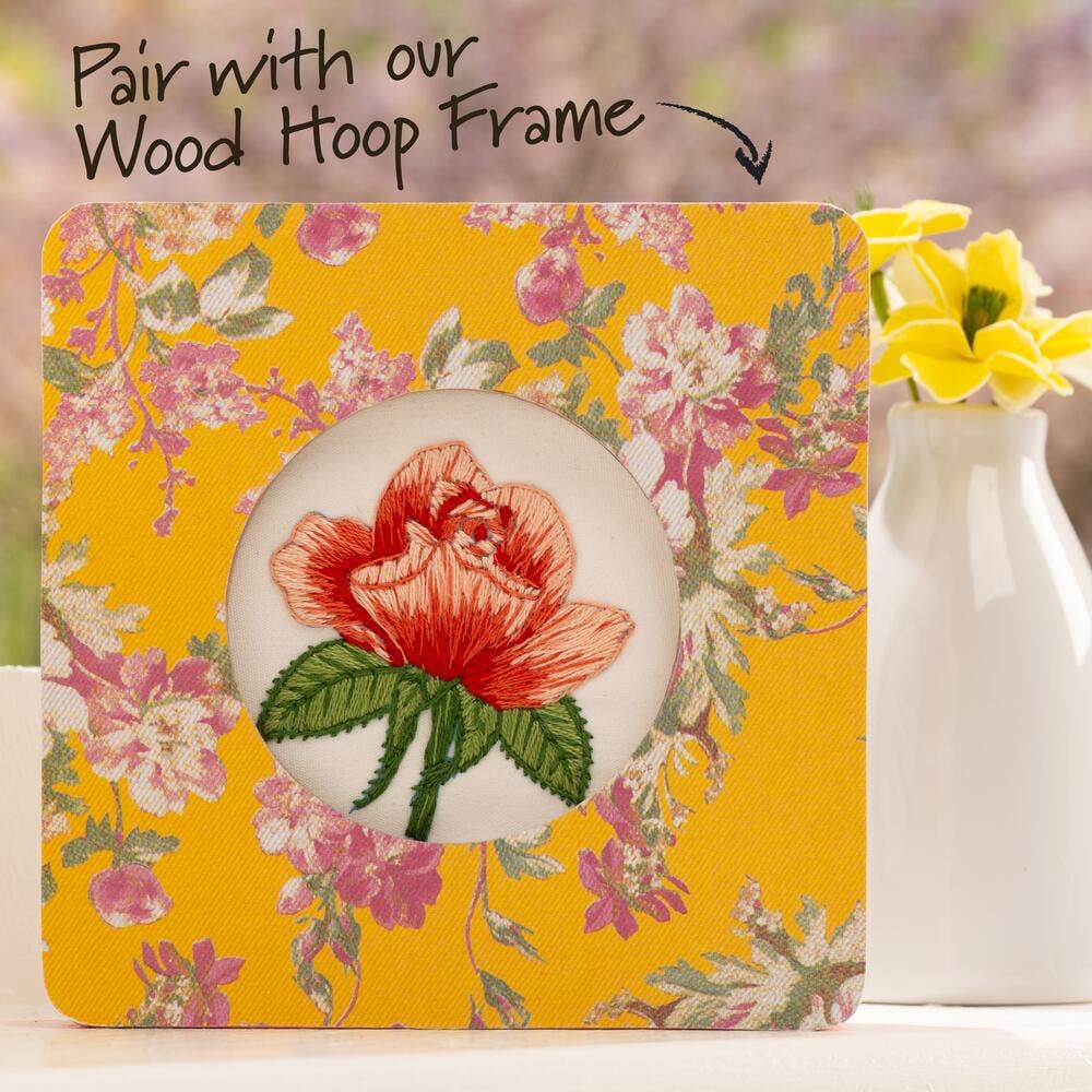 Bucilla® Stamped Embroidery Kit - Blooming Rose 3"