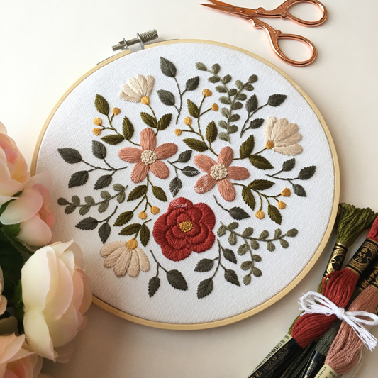 Earthy Botanicals Embroidery Kit