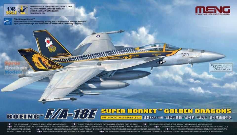 MENG 1/48 F/A-18E SUPER HORNET GOLDEN DRAGONS - LS023