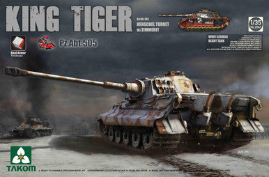 1/35 Takom WWII German King Tiger SdKfz 182 Pzbt505 Henschel Turret Heavy Tank w/Zimmerit & Interior (Special Edition)