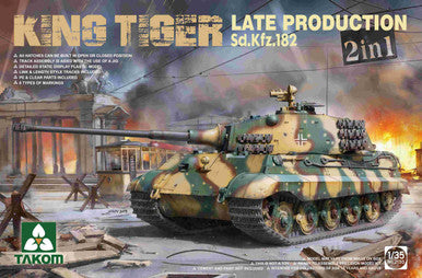 1/35 Takom WWII King Tiger SdKfz 182 Late Production Heavy Tank (2 in 1)