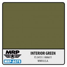MRP-A078 WWII US - Interior Green ANA611 / FS 34151 - Mr. Paint Aqua